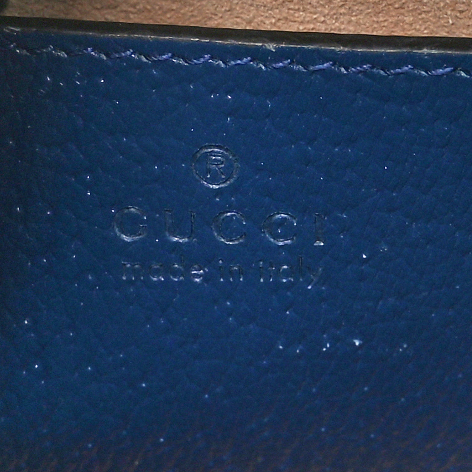 Gucci Textured Dollar Calfskin Web Small Diana Tote Bag Royal Crop 6 of 10