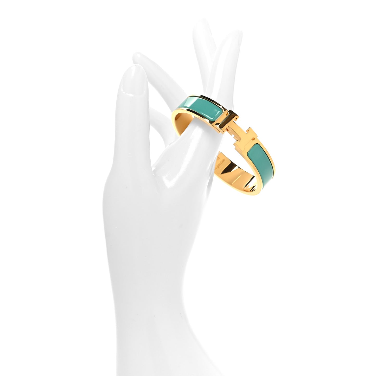 Enamel Narrow Clic Clac H Bracelet PM Emeraude