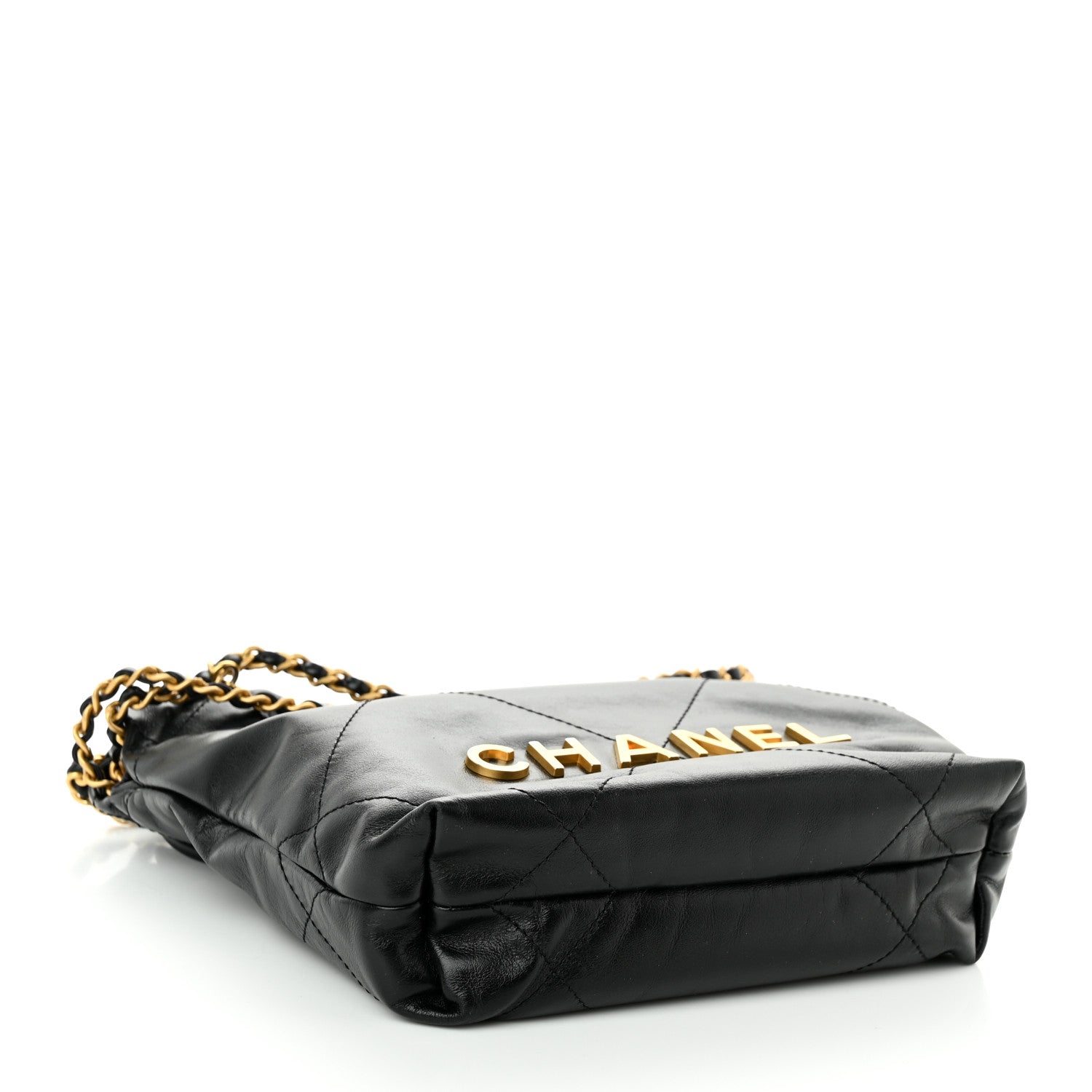 Chanel Shiny Calfskin Quilted Mini Chanel 22 Black 4 of 10