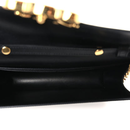 Celine Shiny Calfskin Triomphe Margo Wallet on Chain Black 4 of 9