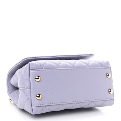 Chanel Caviar Quilted Extra Mini Coco Handle Flap Light Purple 4 of 11