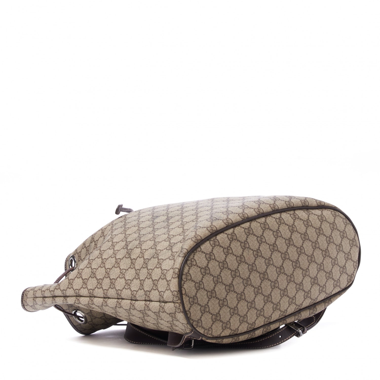 Gucci GG Supreme Monogram Drawstring Backpack Dark Brown 3 of 7