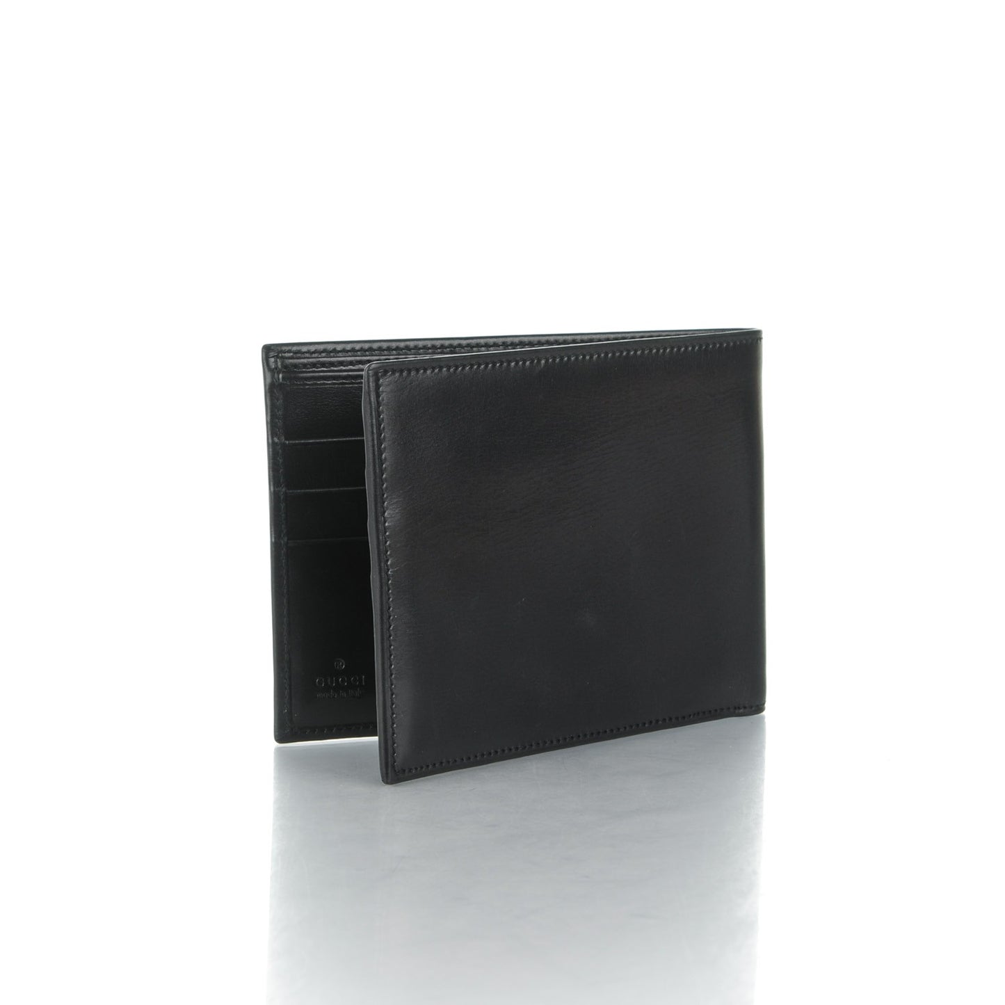 Calfskin Bi-Fold Wallet Black