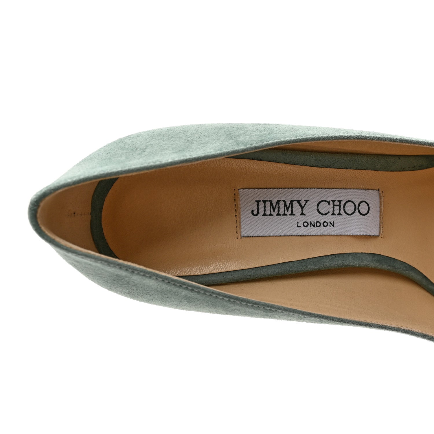 Jimmy Choo Suede Romy 100 Pumps 38 Verdi Gris 7 of 11