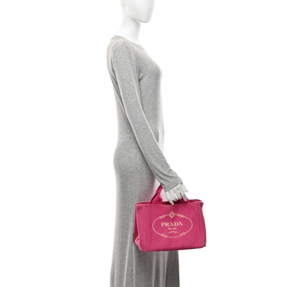 Prada Canapa Small Logo Tote Fuxia 2 of 15