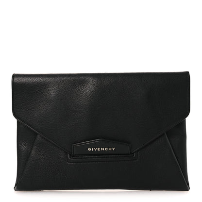 Givenchy Sugar Goatskin Medium Antigona Envelope Clutch Black Black 1 of 12