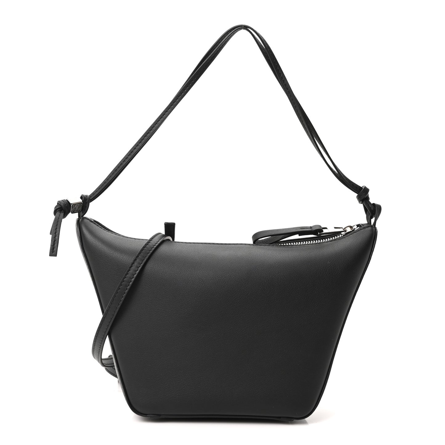 Calfskin Mini Hammock Hobo Black