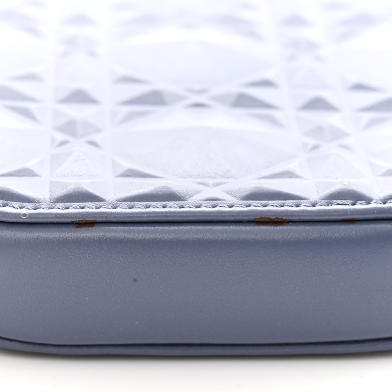 Christian Dior Calfskin Cannage Diamond Cannage Phone Holder Blue 12 of 14