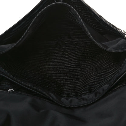 Prada Tessuto Nylon Saffiano Logo Messenger Bag Black 4 of 11