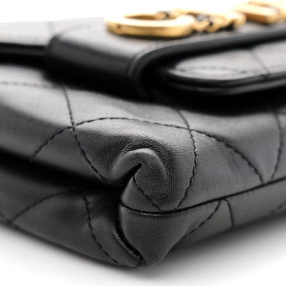 Chanel Calfskin Quilted Enchained Clutch Black 9 of 12