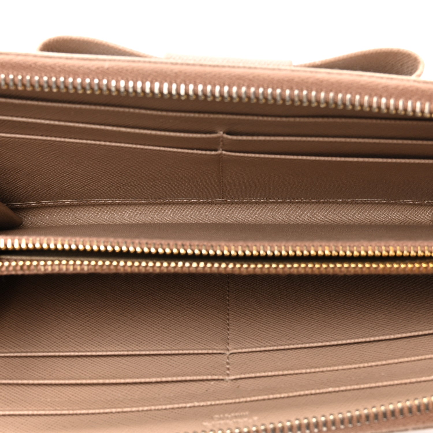 Prada Saffiano Fiocco Bow Zip Around Wallet Cammeo 5 of 12