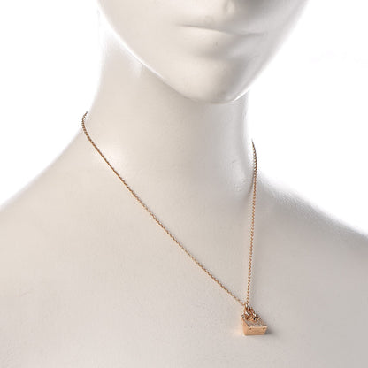 Hermes 18K Rose Gold Diamond Birkin Amulette Pendant Necklace 2 of 6