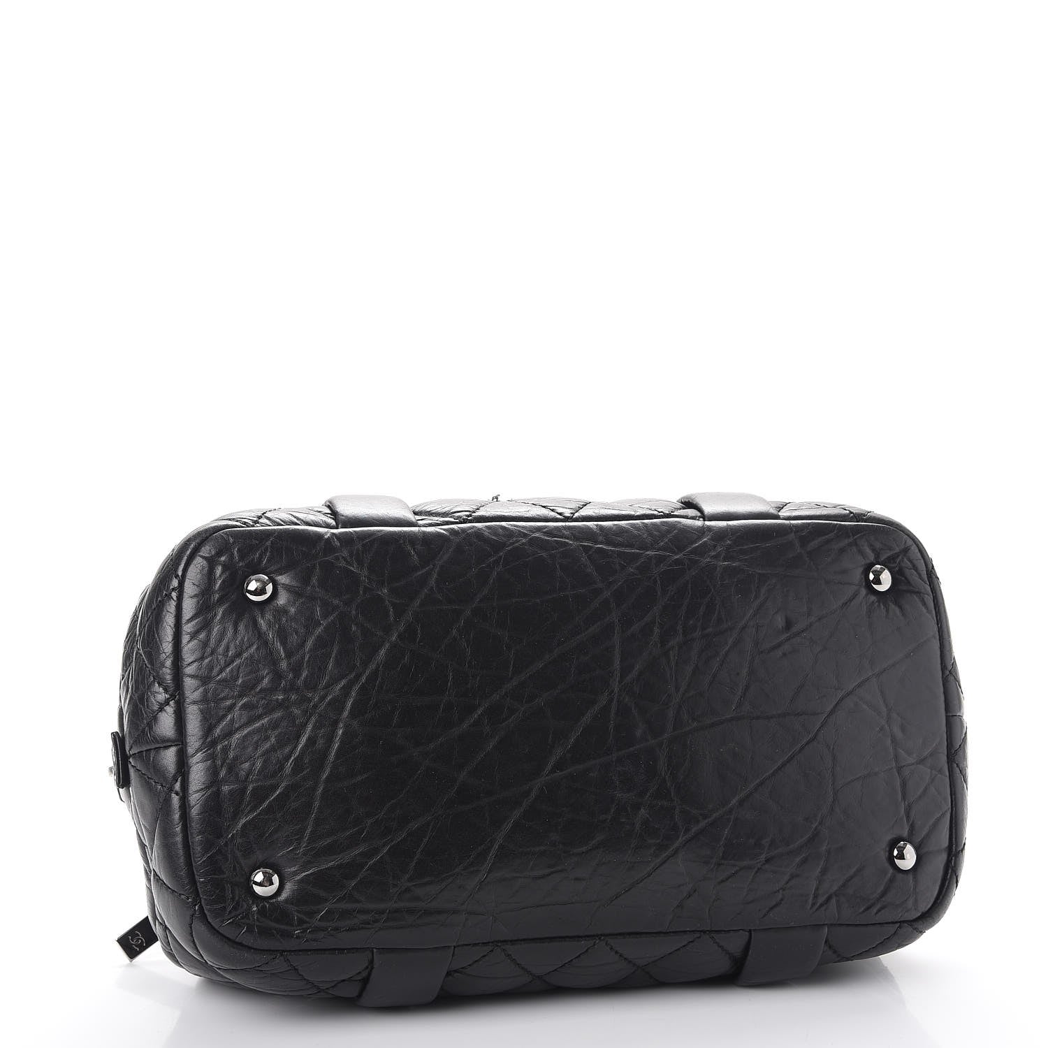 Chanel Distressed Lambskin Vintage Ligne Lady Braid Tote Black 4 of 8