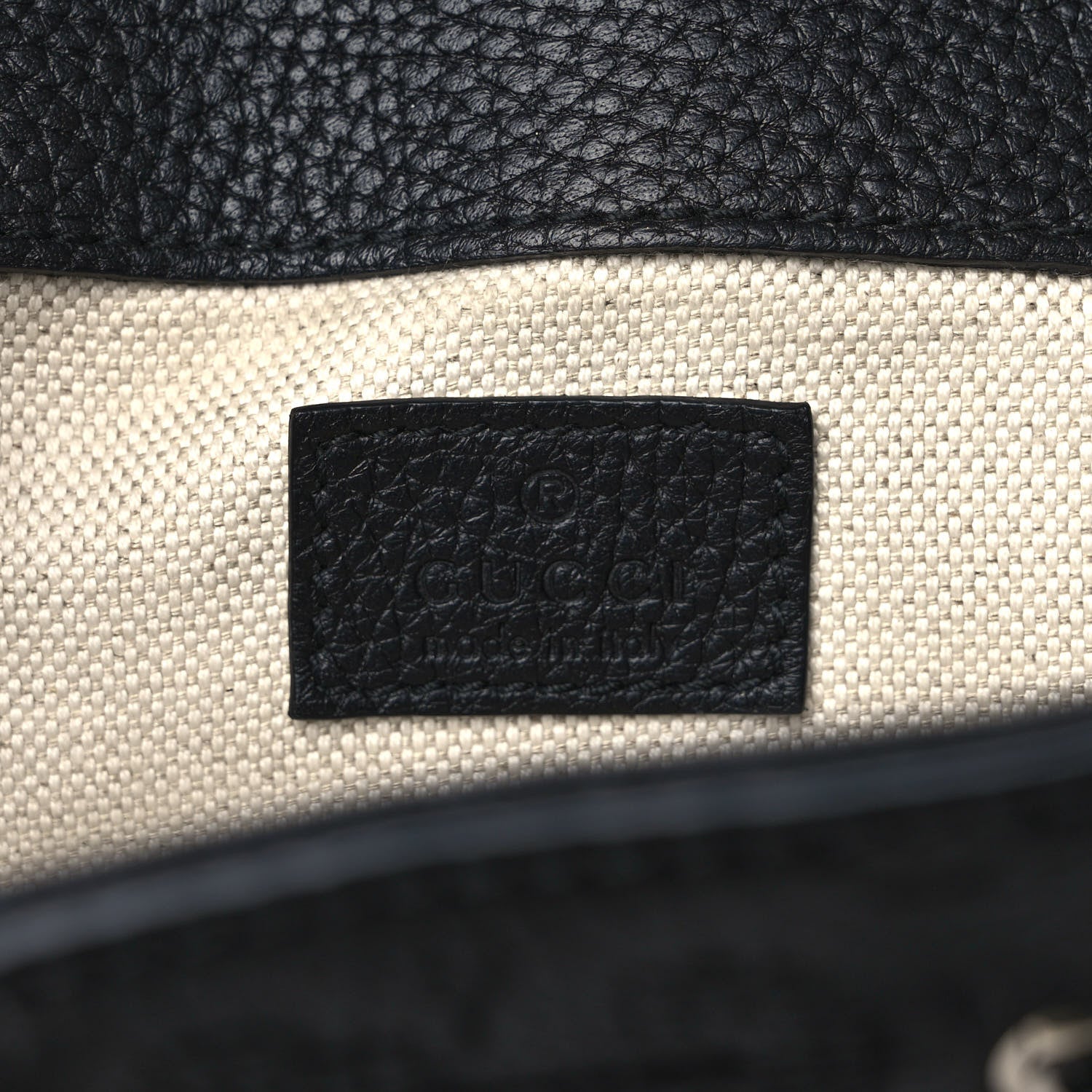 Gucci Calfskin Jumbo GG Embossed Small Backpack Black 6 of 9