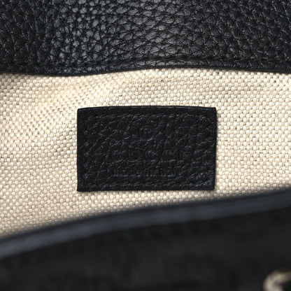 Gucci Calfskin Jumbo GG Embossed Small Backpack Black 6 of 9