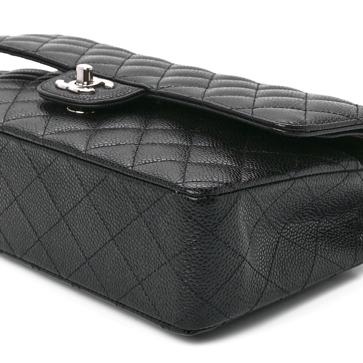 Chanel Caviar Quilted Medium Double Flap Black 12 of 13