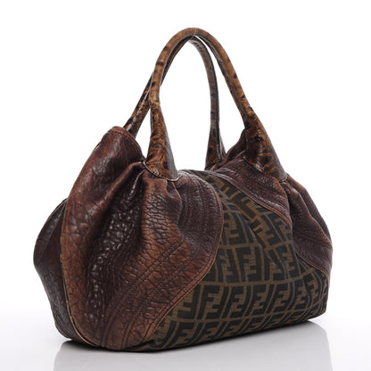 Fendi Zucca Nappa Nuvolata Vitello Tortuga Spy Tobacco Moro 3 of 24