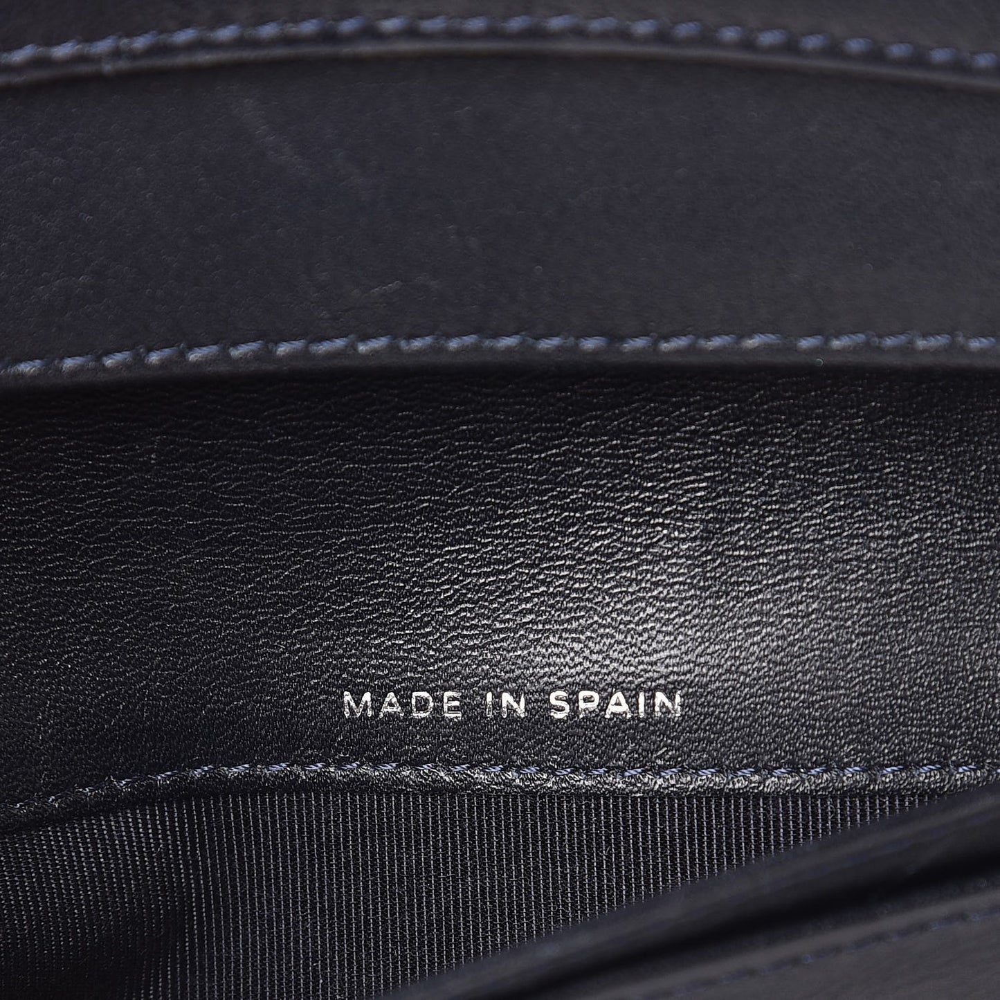 Patent Quilted Yen Wallet Dark Blue