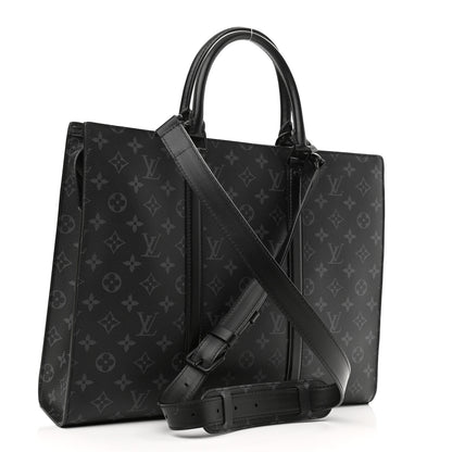 Louis Vuitton Monogram Eclipse Sac Plat Horizontal Zipper 3 of 12