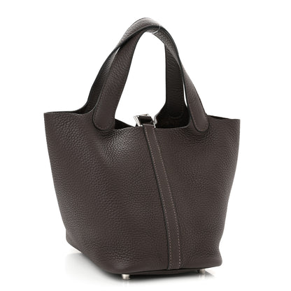 Hermes Taurillon Clemence Picotin Lock 18 PM Macassar 3 of 11