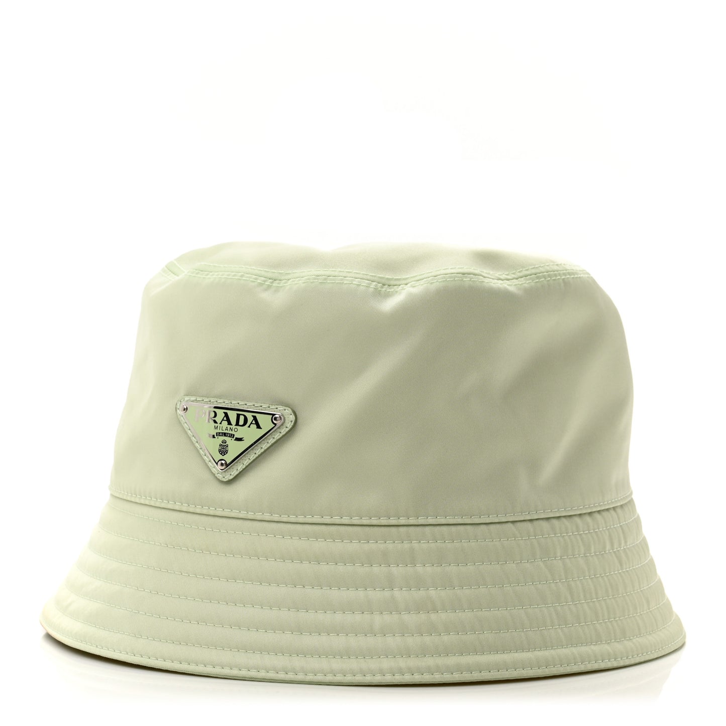 Re-Nylon Metal Triangle Logo Womens Bucket Hat L Acqua