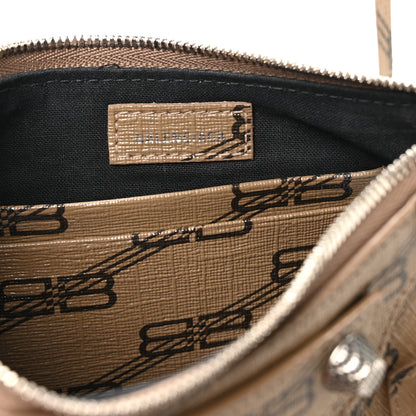 Balenciaga Coated Canvas BB Monogram Le Cagole Mini Purse With Chain Beige Brown 6 of 10