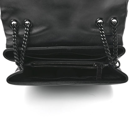 Saint Laurent Calfskin Y Quilted Monogram Monochrome Small Loulou Chain Satchel Black 4 of 15