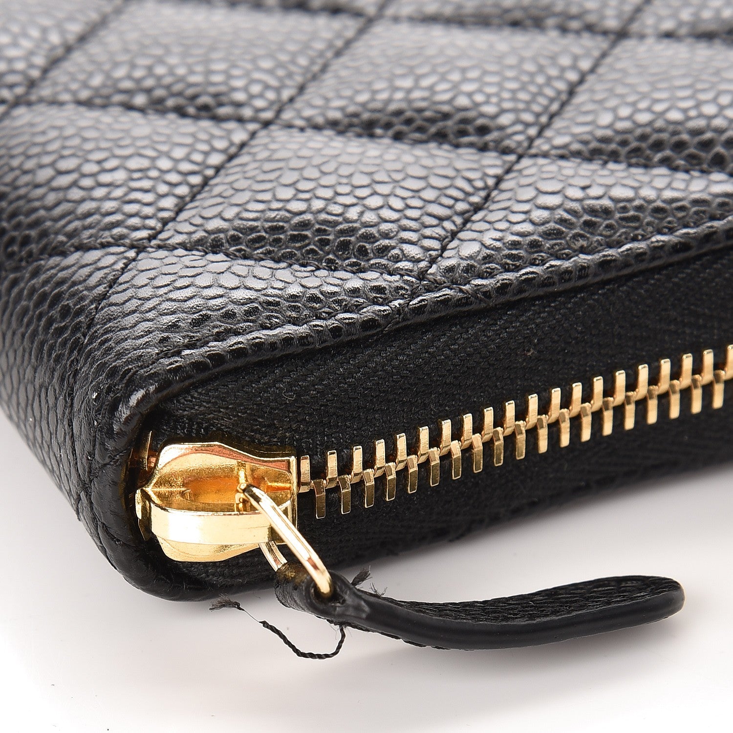 Chanel Caviar Quilted Large Gusset Zip Around Wallet Black 9 of 10