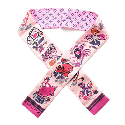 Louis Vuitton Silk Monogram Superstition Bandeau Rose 1 of 7