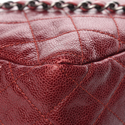 Chanel Iridescent Caviar Quilted Large Chic Flap Red 11 of 12