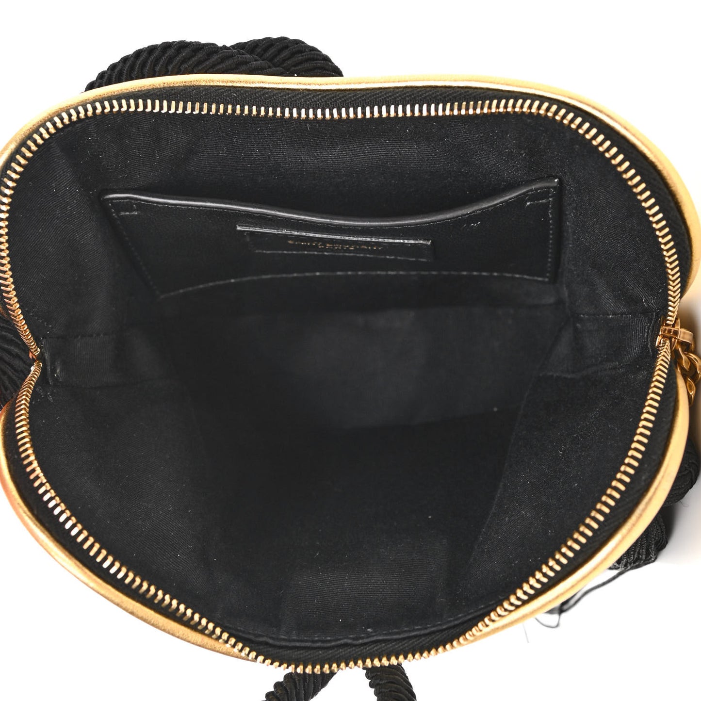 Metallic Calfskin Heart Clutch Gold