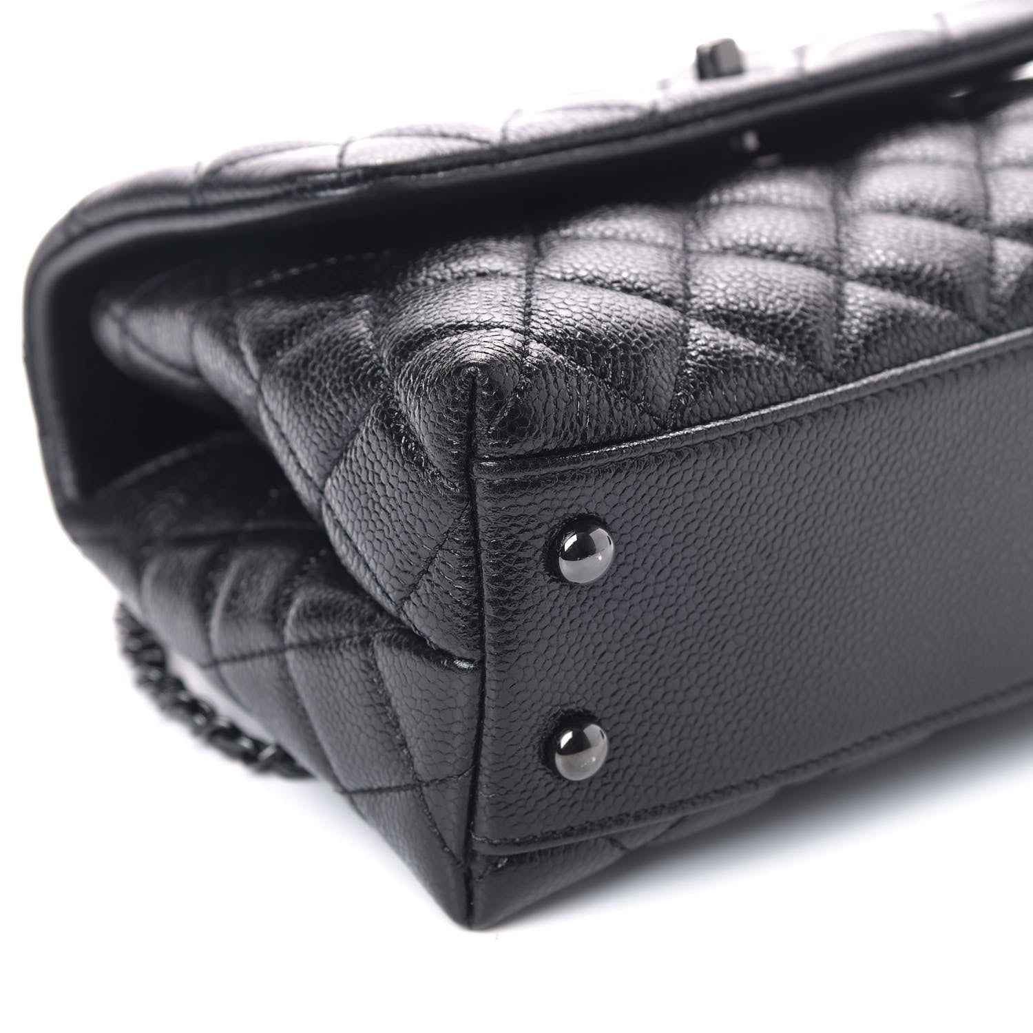 Chanel Caviar Quilted Mini Coco Handle Flap So Black 5 of 9