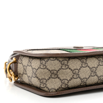 Gucci GG Supreme Monogram Web Ophidia Crossbody Bag Beige New Acero 9 of 10