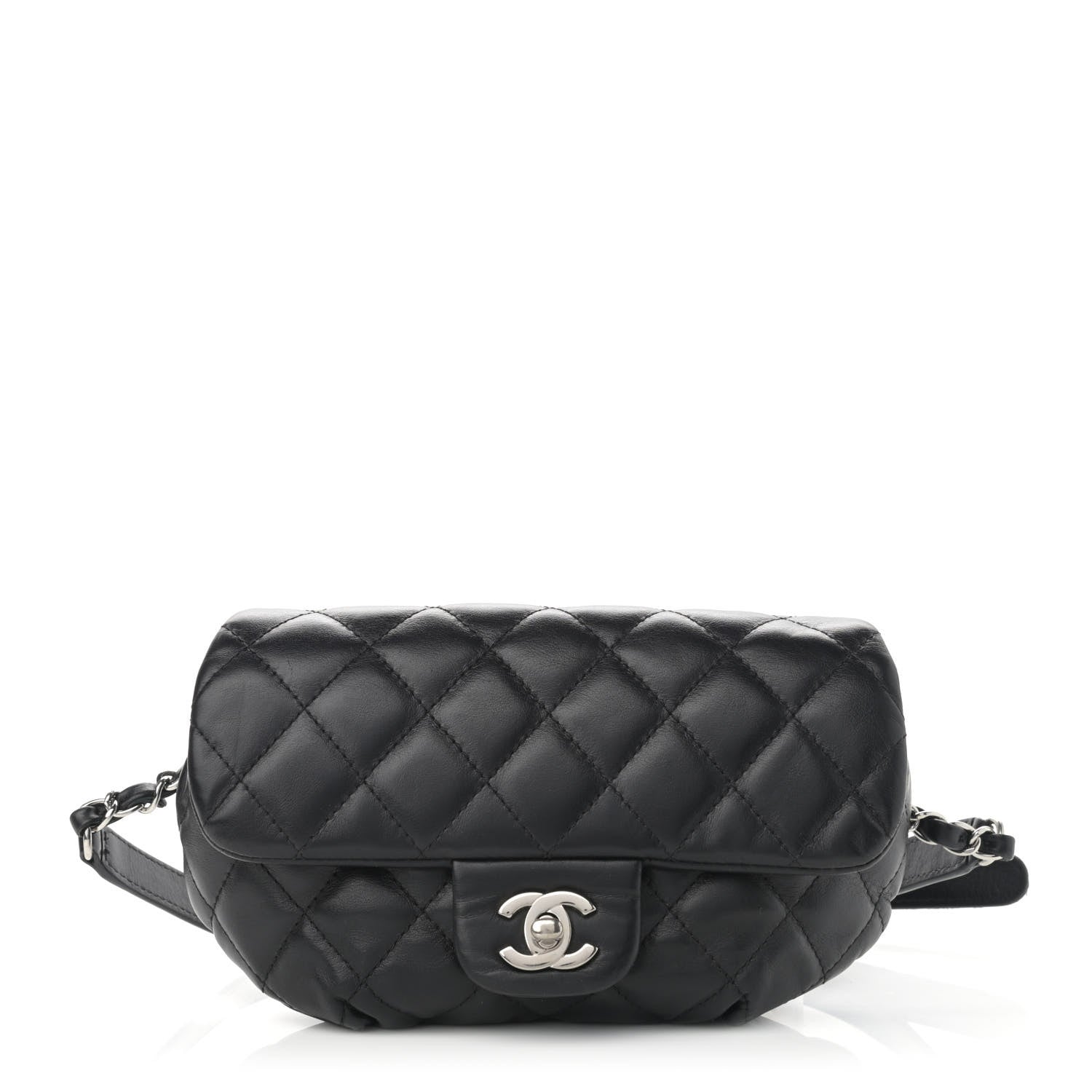 Chanel Calfskin Quilted CC Uniform Flap Belt Bag Black 1 of 10