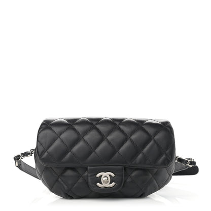 Chanel Calfskin Quilted CC Uniform Flap Belt Bag Black 1 of 10