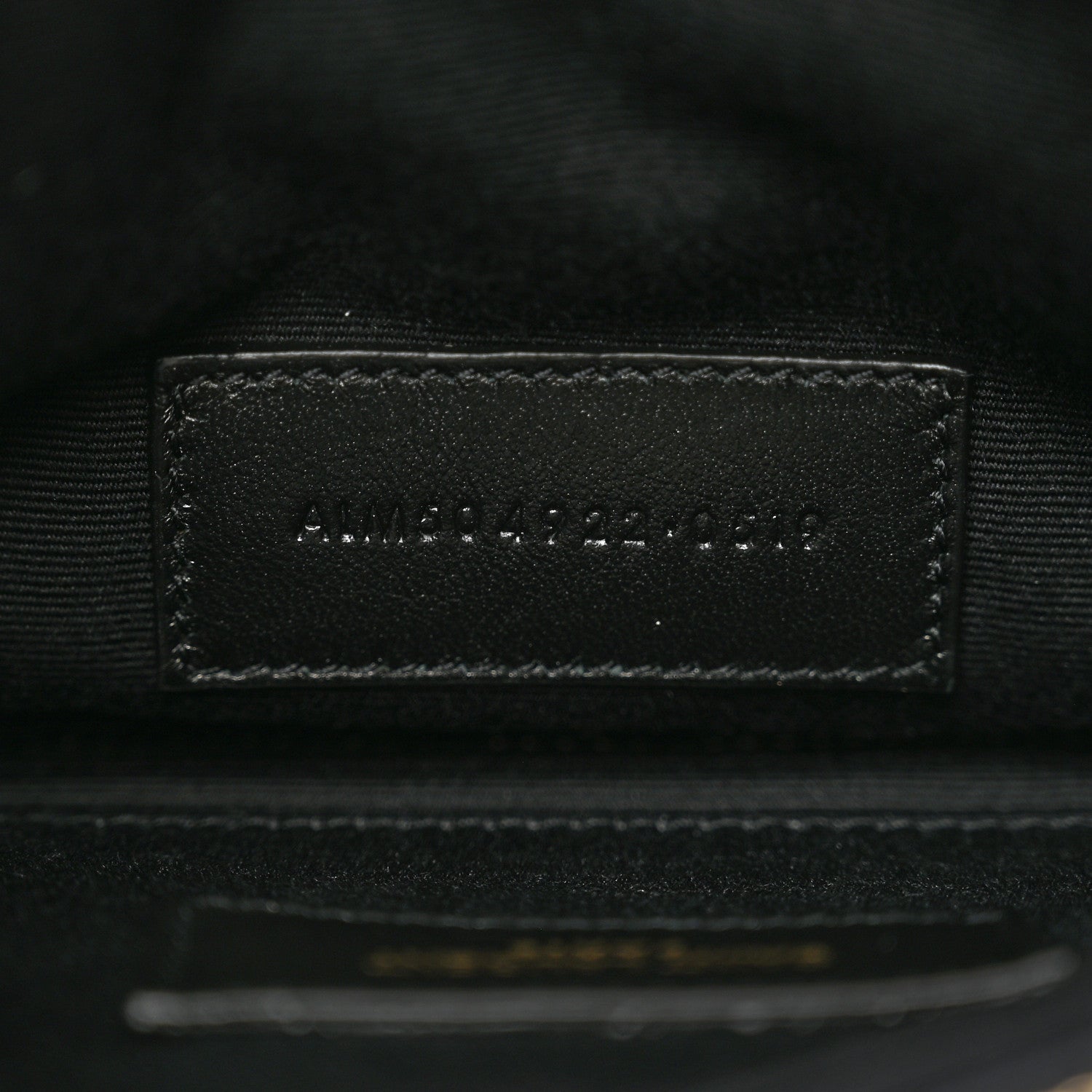 Saint Laurent Metallic Grain De Poudre Matelasse Chevron Monogram Bill Pouch Piombo 7 of 7