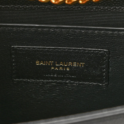 Saint Laurent Grain De Poudre Small Classic Monogram Kate Tassel Satchel Black 6 of 7