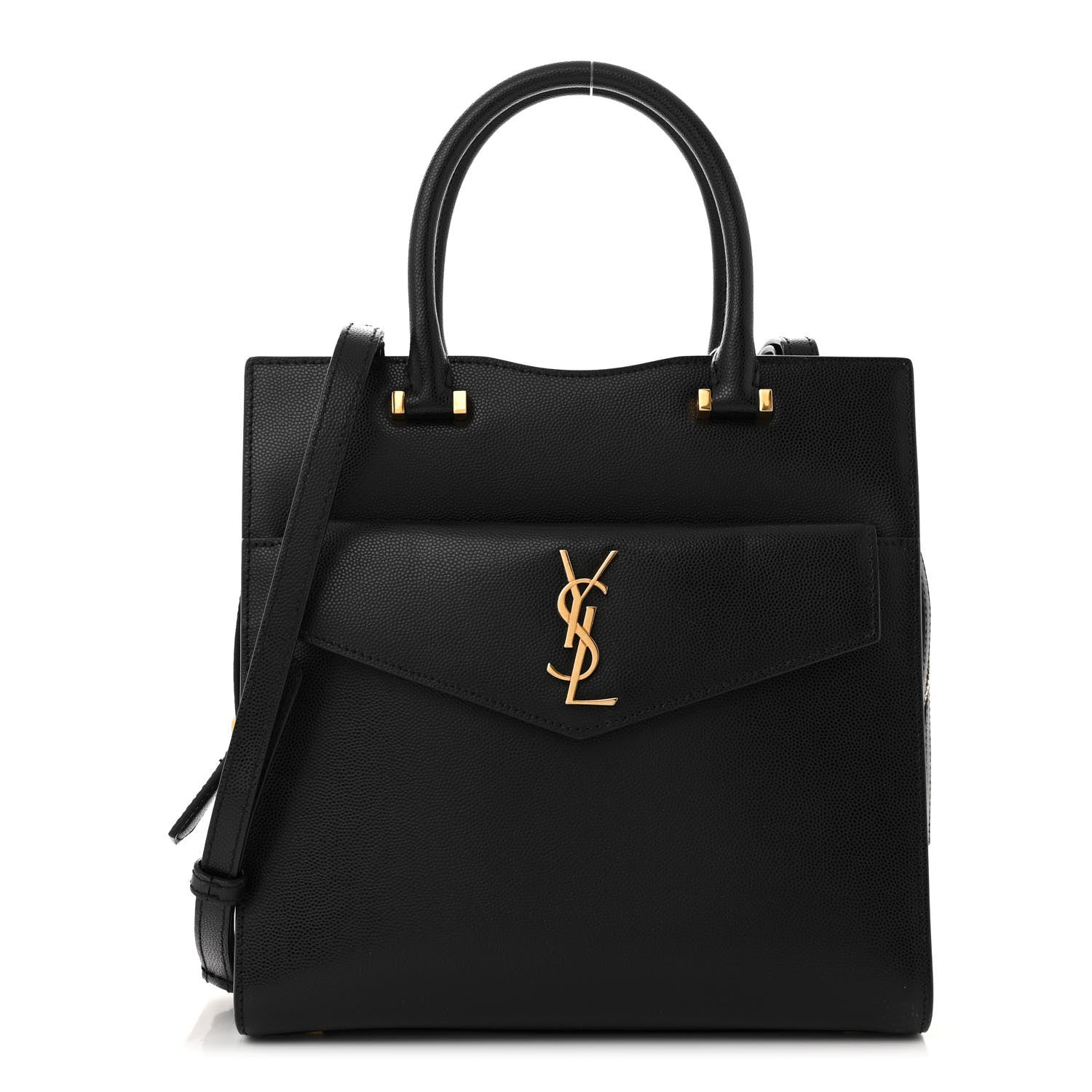 Saint Laurent Grain De Poudre Small Uptown Tote Black 1 of 10