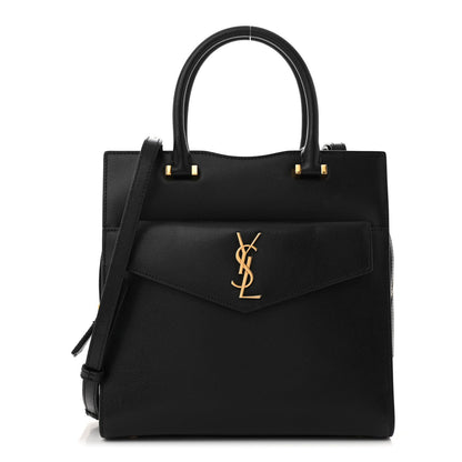 Saint Laurent Grain De Poudre Small Uptown Tote Black 1 of 10