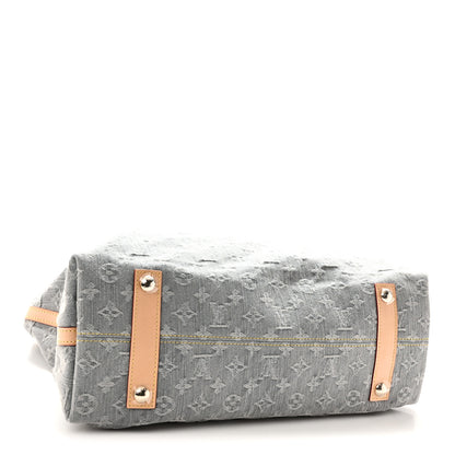 Louis Vuitton Monogram Denim CarryAll MM Washed Grey 5 of 10