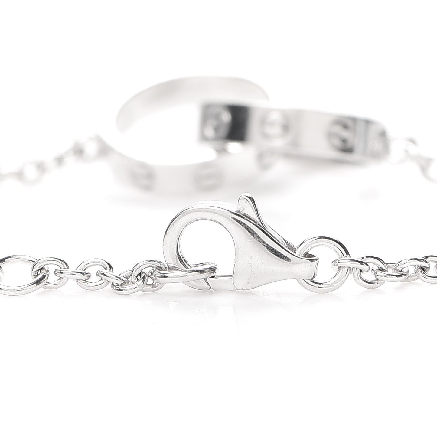 18K White Gold Interlocking LOVE Bracelet
