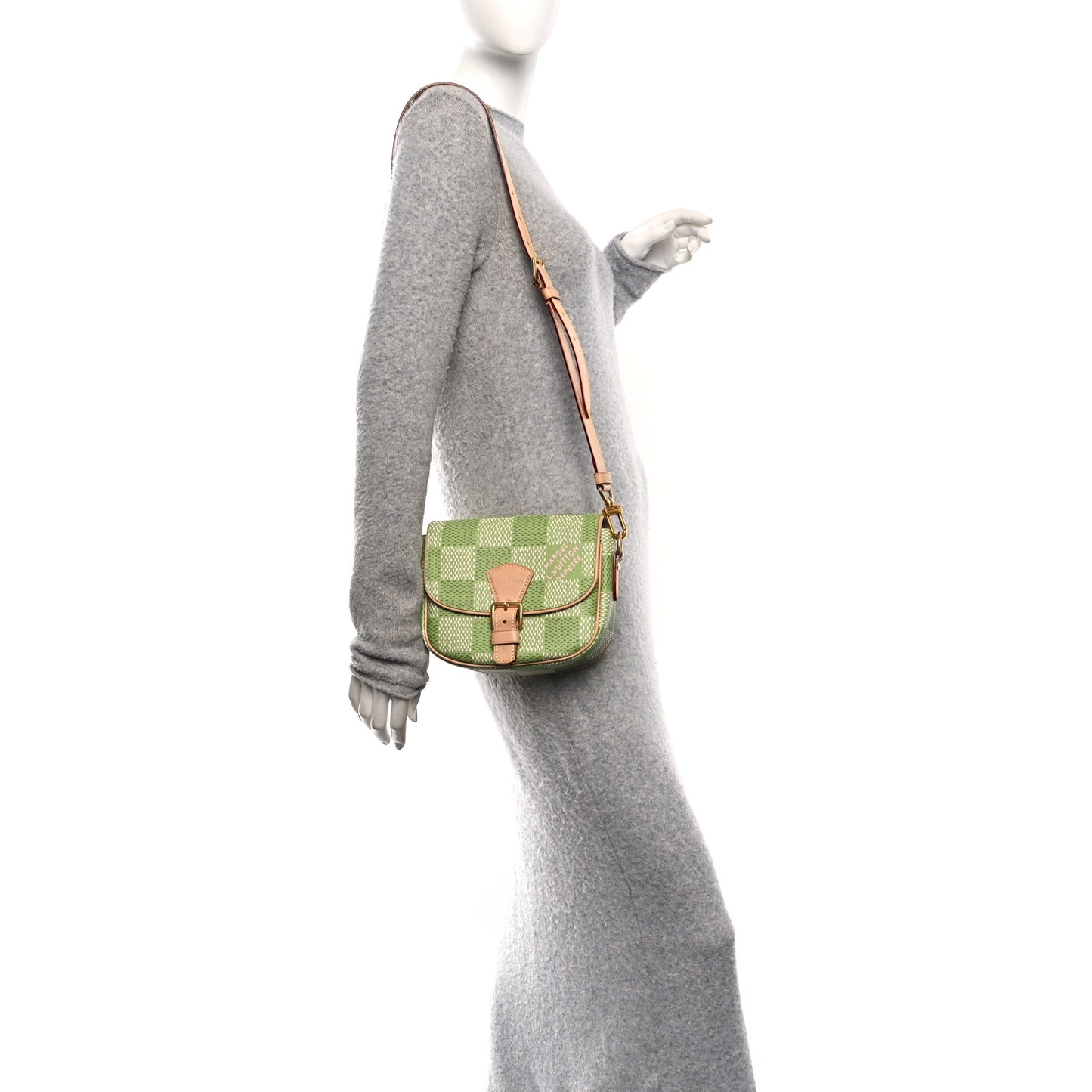 Damier Golf Montsouris Messenger PM  Green