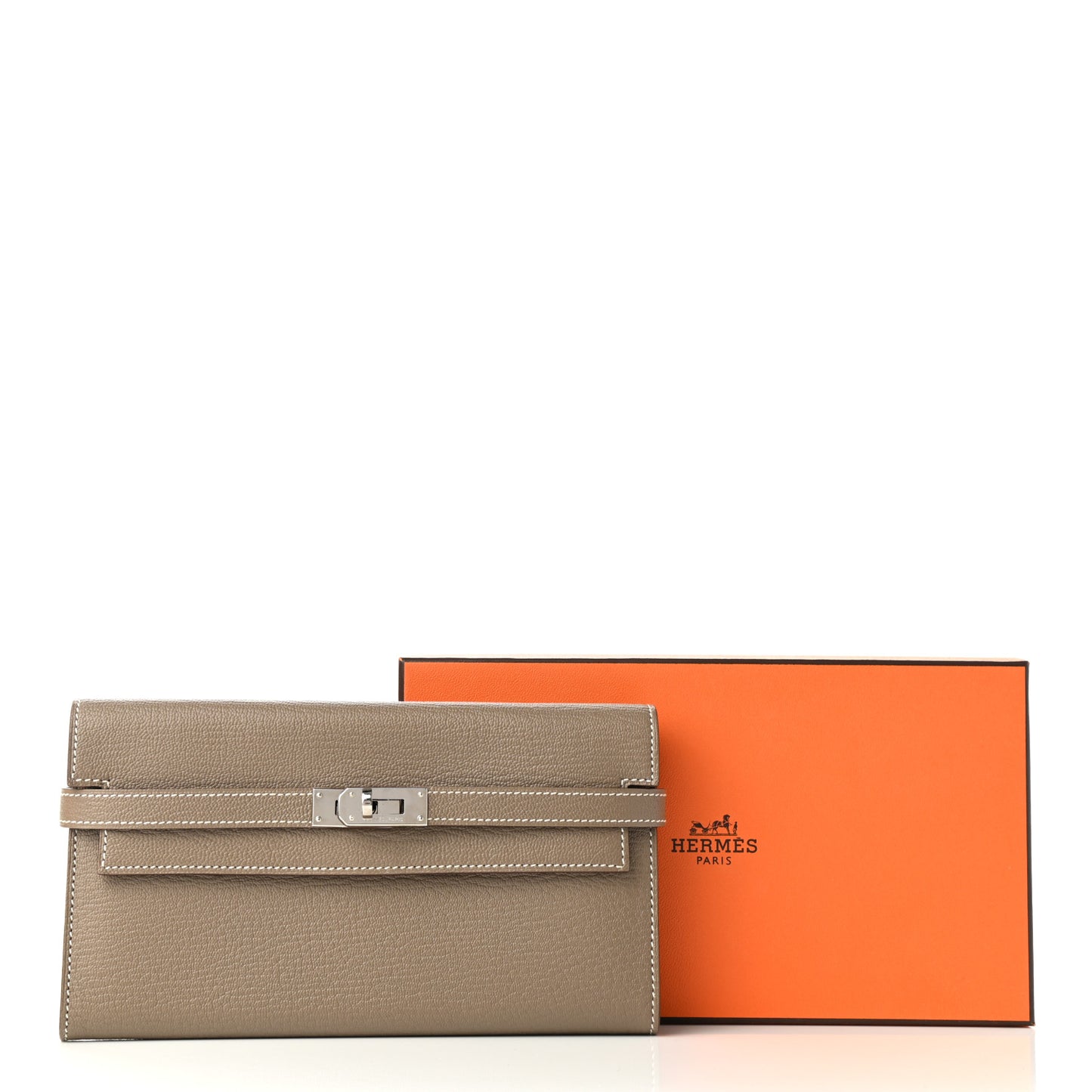 Chevre Mysore Kelly Longue Wallet Etoupe