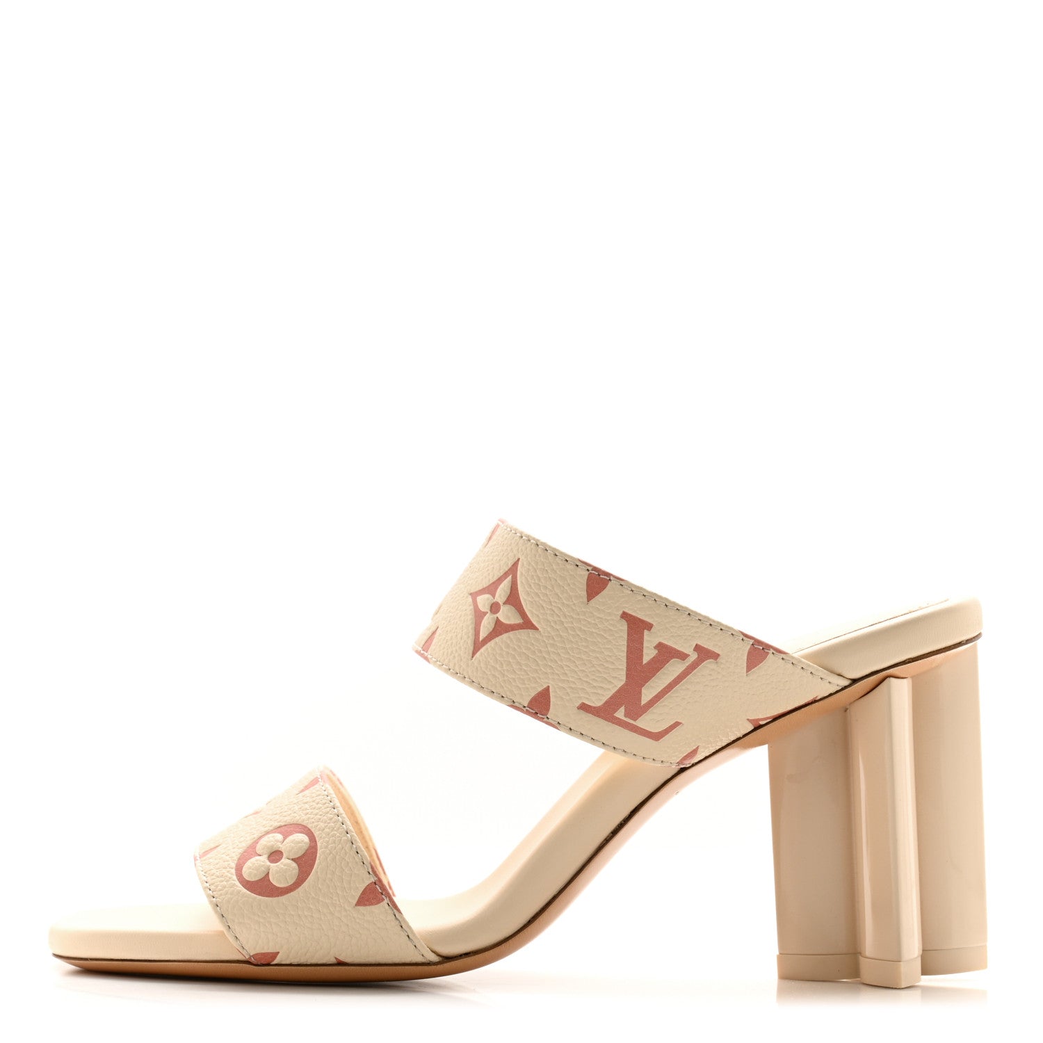 Louis Vuitton Calfskin Empreinte Silhouette Mules 38 Beige 1 of 10
