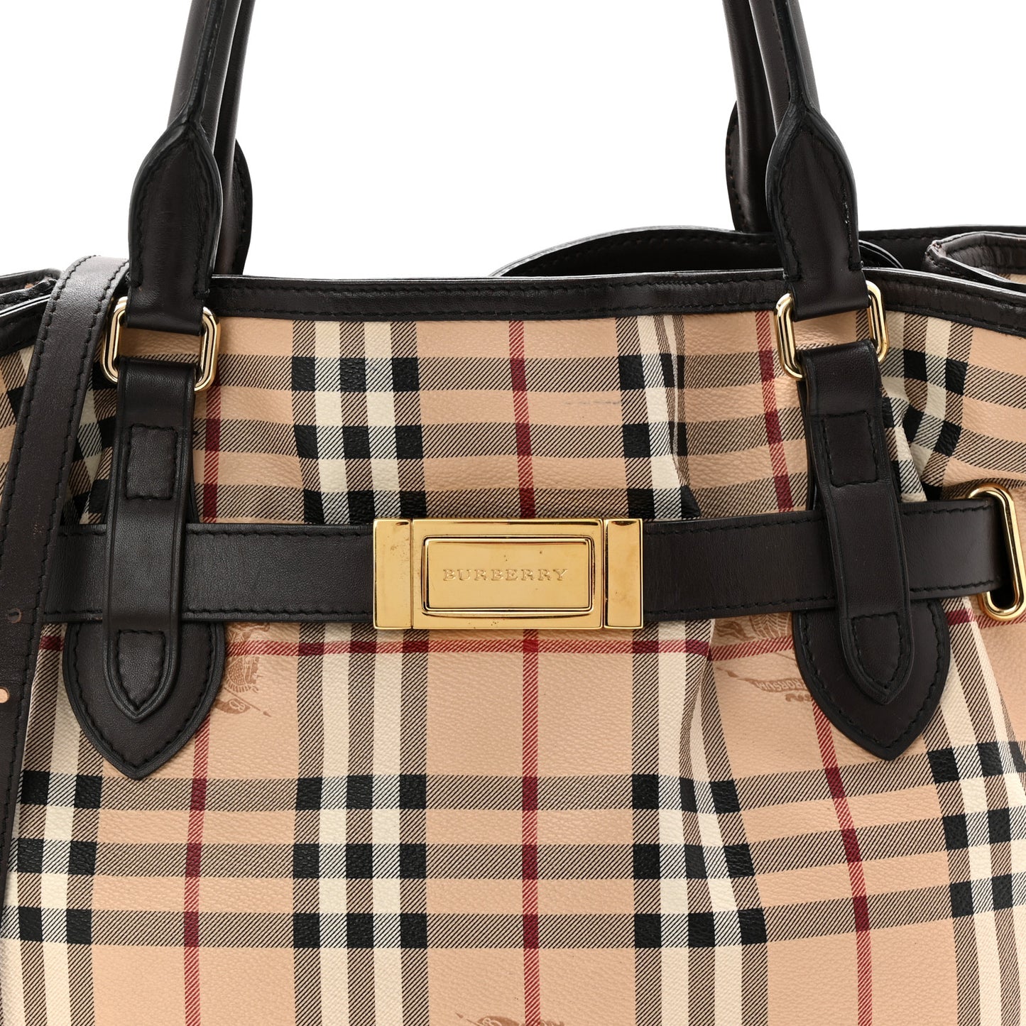 Haymarket Check Medium Golderton Tote Chocolate
