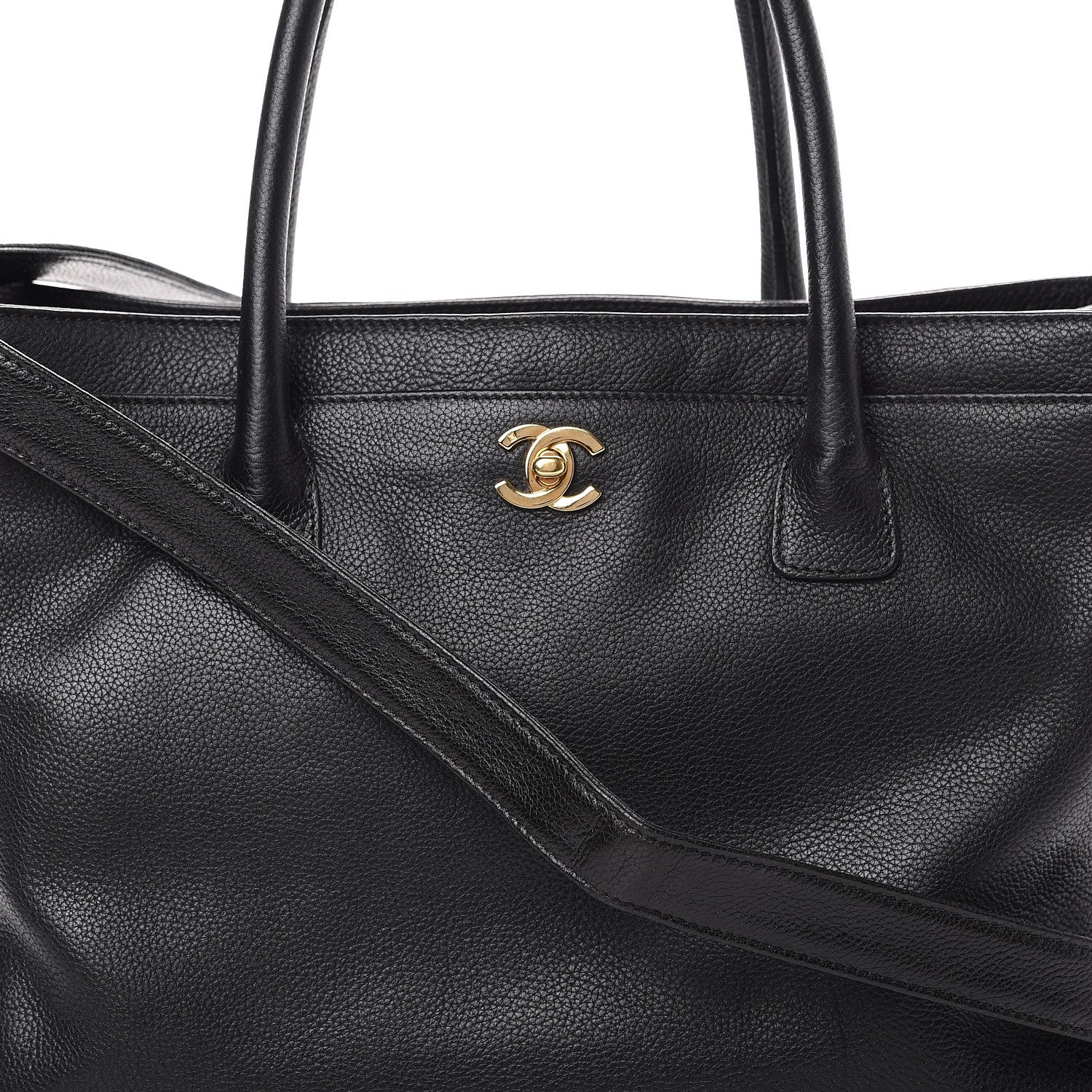 Chanel Calfskin Cerf Executive Shopper Tote Black 8 of 19