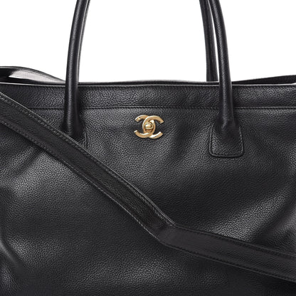 Chanel Calfskin Cerf Executive Shopper Tote Black 8 of 19