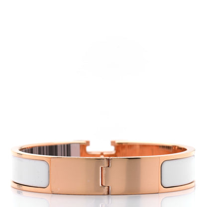 Hermes Enamel Narrow Clic Clac H Bracelet PM White 3 of 5