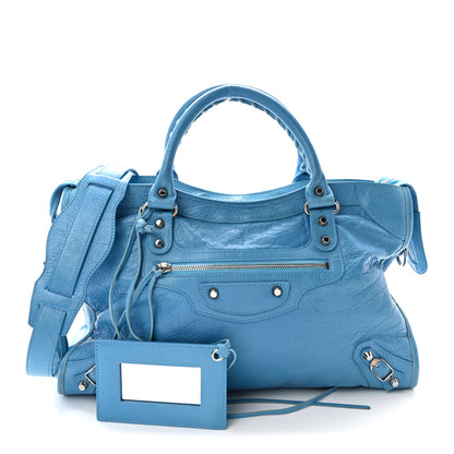 Balenciaga Agneau Classic Silver Hardware City Bleu Azur Clair 1 of 10