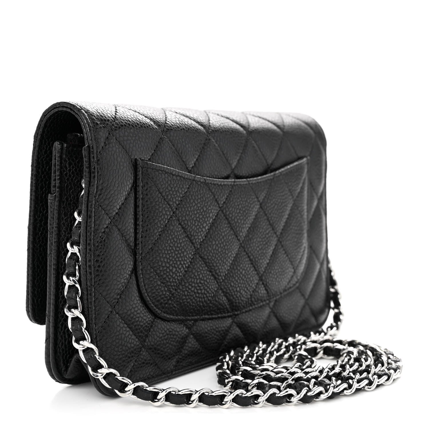 Chanel Caviar Quilted Wallet on Chain WOC Black 3 of 12
